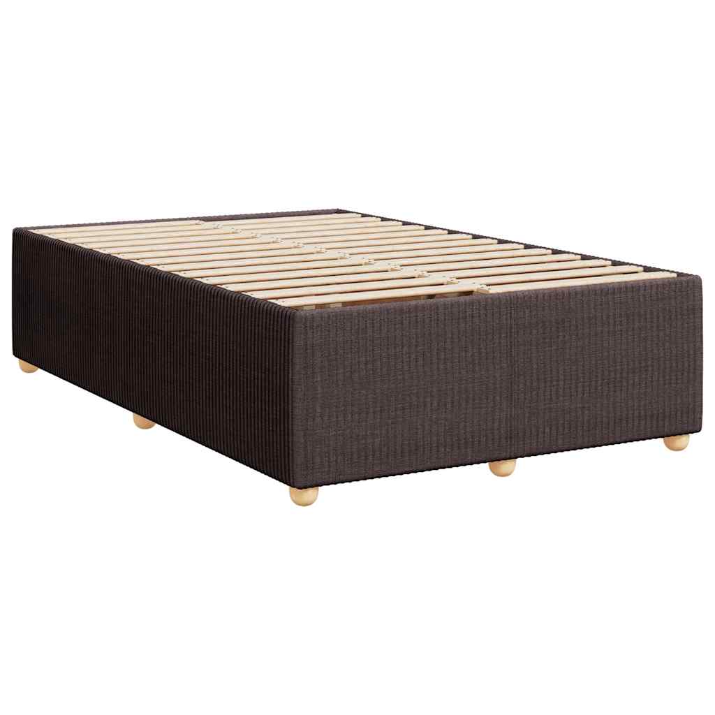 Krevet box spring s madracem tamnosmeđi 120 x 190 cm od tkanine