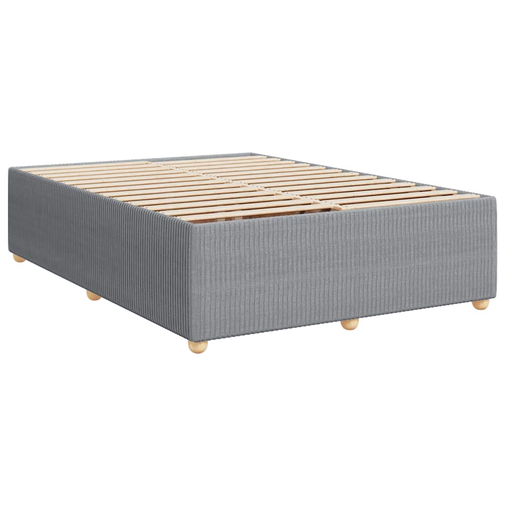 Krevet box spring s madracem svjetlosivi 140x200 cm od tkanine