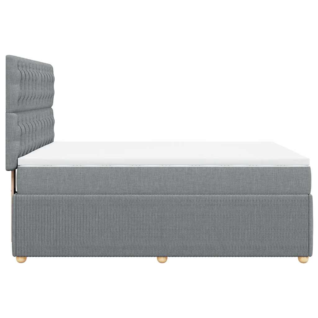 Krevet box spring s madracem svjetlosiva 160x200 cm tkanina