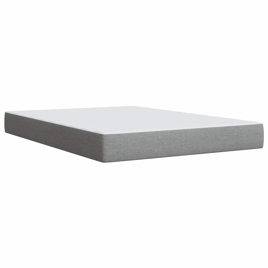 Krevet box spring s madracem svjetlosiva 160x200 cm tkanina