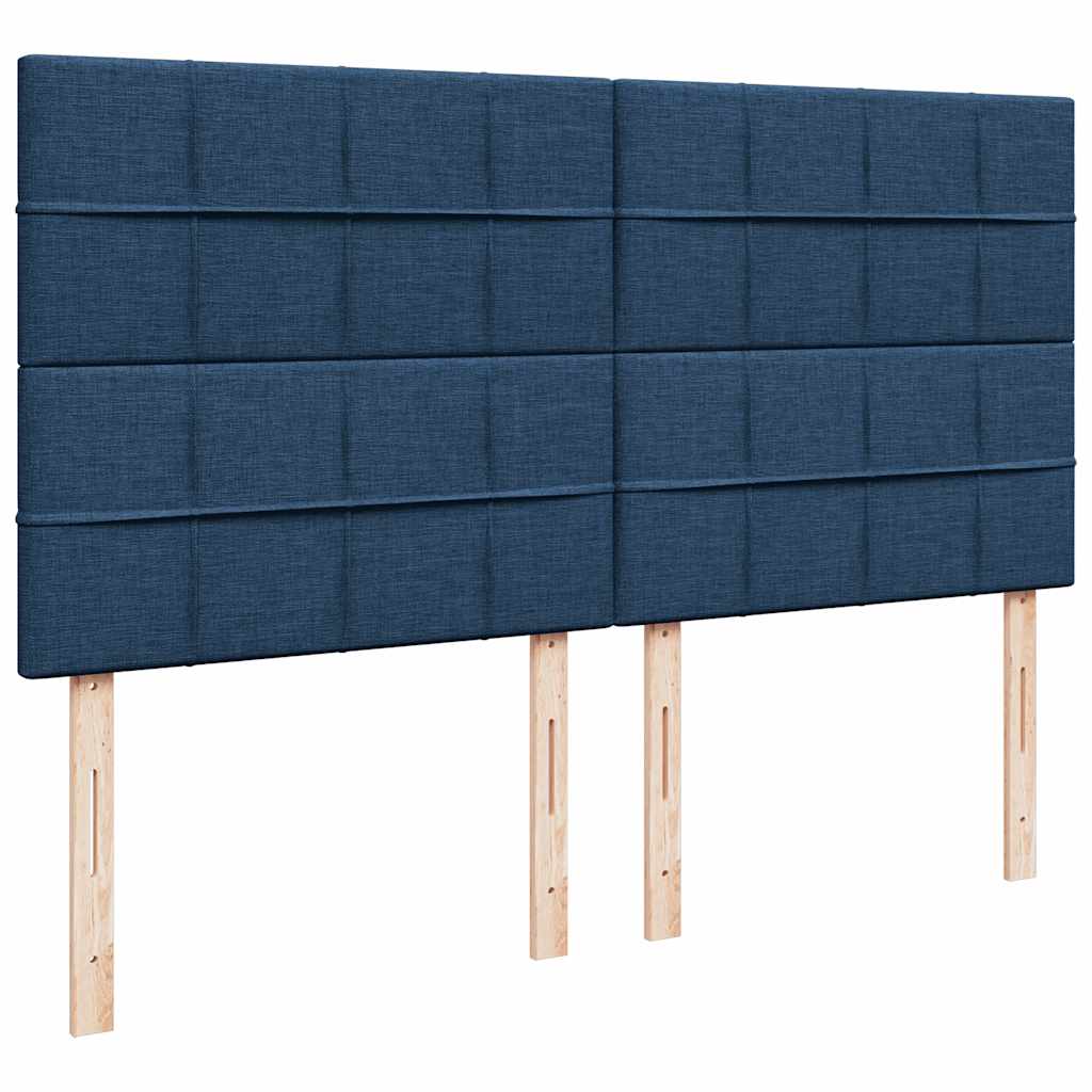 Krevet s oprugama i madracem plavi 180x200 cm od tkanine