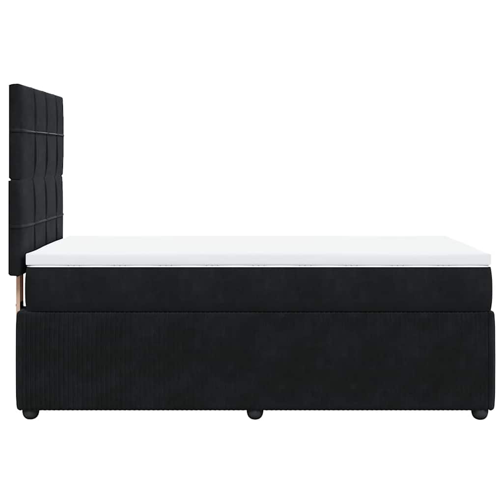 Box spring krevet s madracem crni 90x190 cm baršunasti