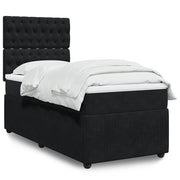 Box spring krevet s madracem crni 90x190 cm baršunasti