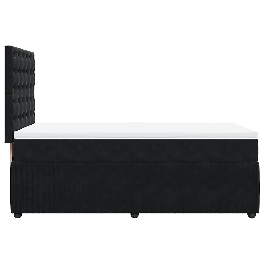 Box spring krevet s madracem crni 90x190 cm baršunasti
