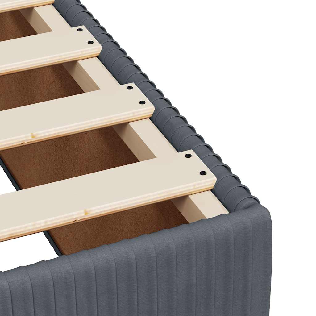 Box spring krevet s madracem tamnosivi 90x200 cm baršunasti