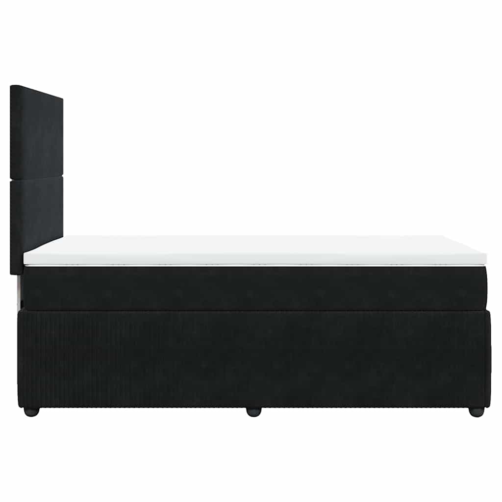 Box spring krevet s madracem crni 90x200 cm baršunasti