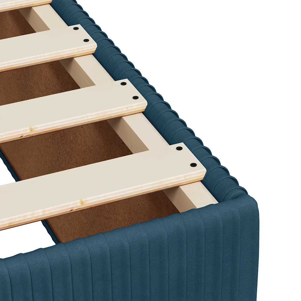 Box spring krevet s madracem tamnoplavi 90x200 cm baršunasti
