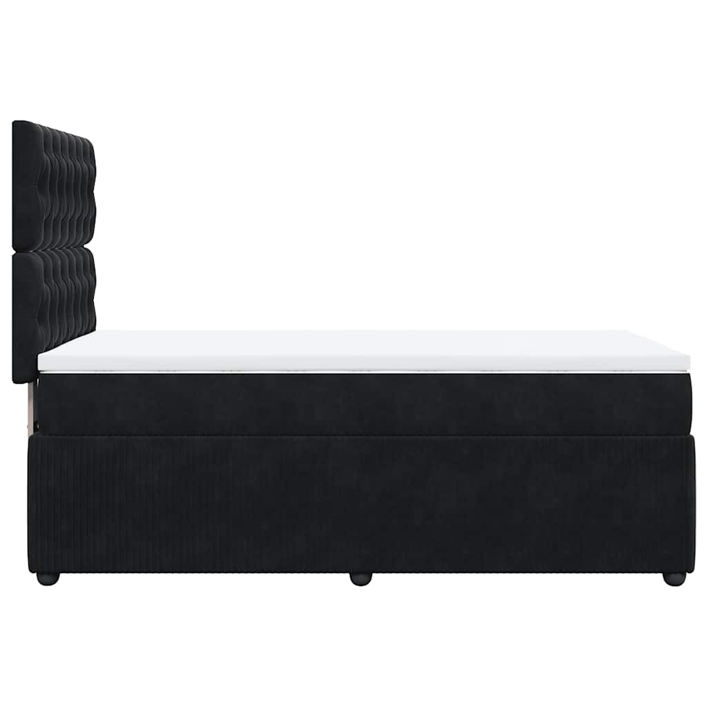 Box spring krevet s madracem crni 90x200 cm baršunasti