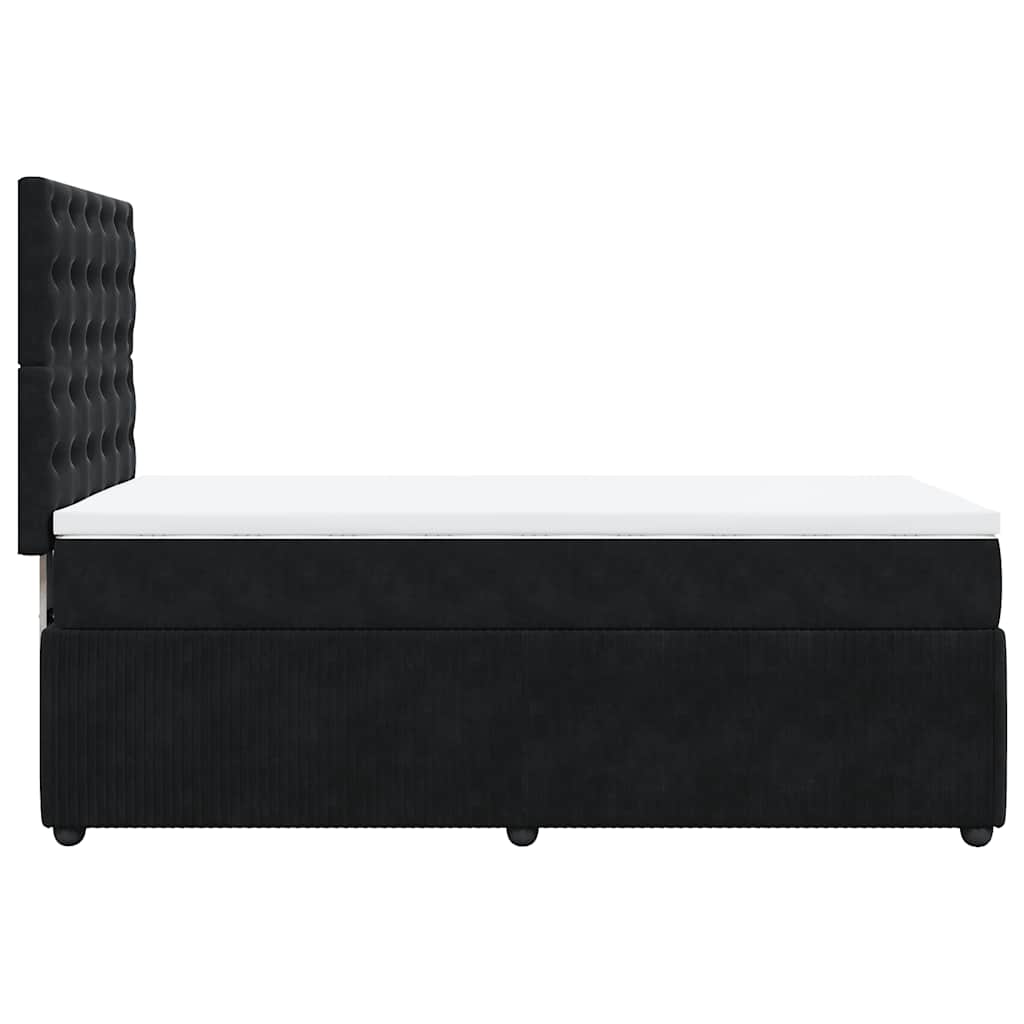 Box spring krevet s madracem crni 90x200 cm baršunasti