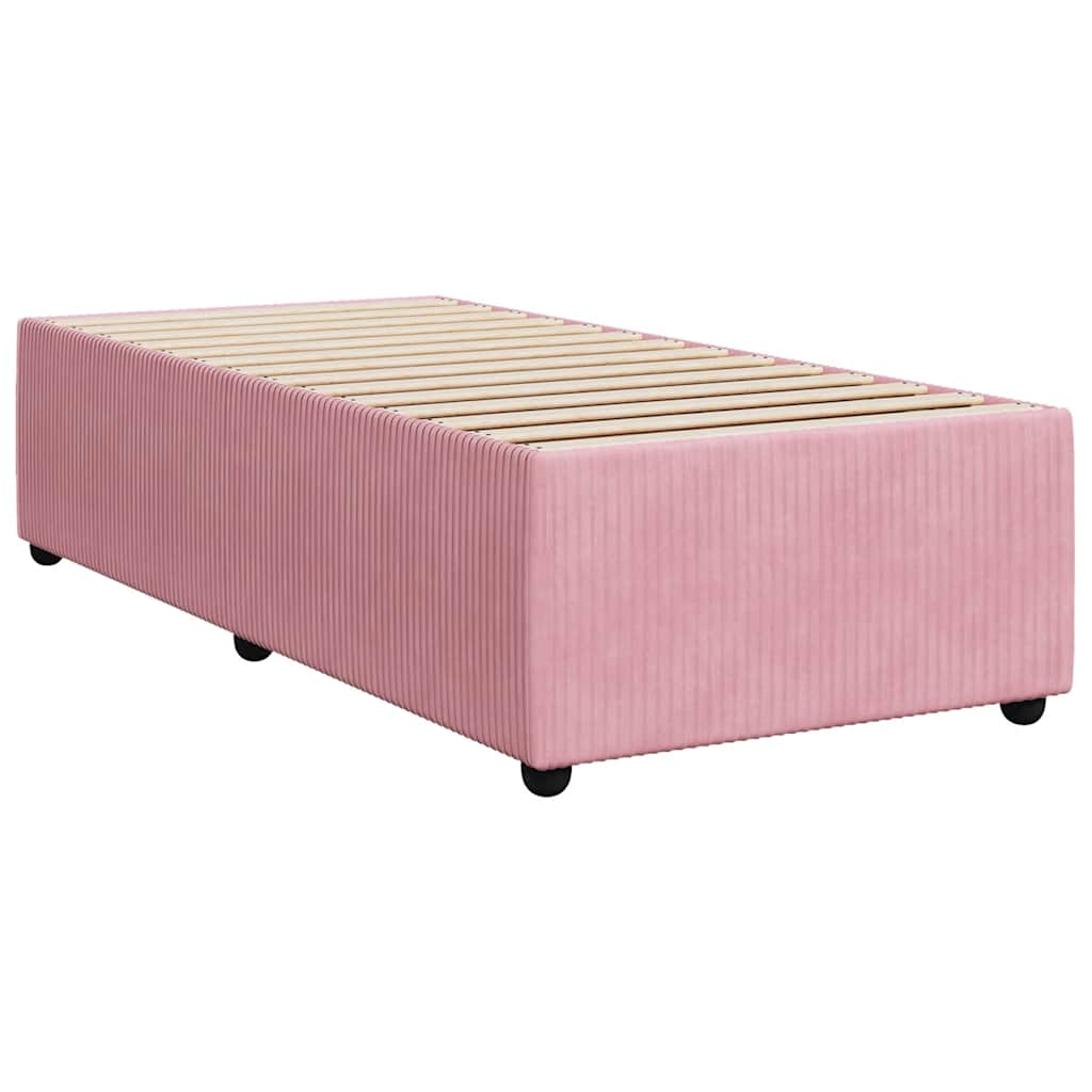 Box spring krevet s madracem ružičasti 100x200 cm baršunasti
