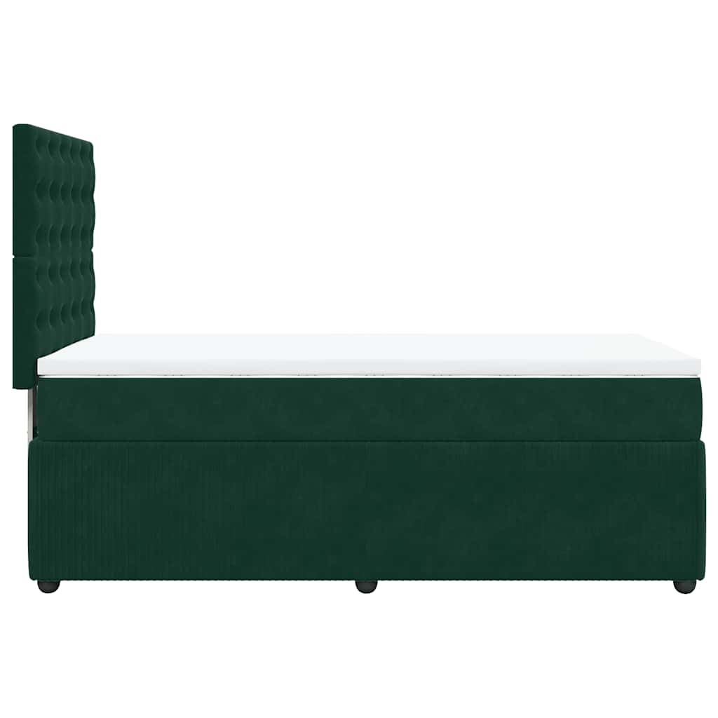 Box spring krevet s madracem tamnozeleni 100x200 cm baršunasti