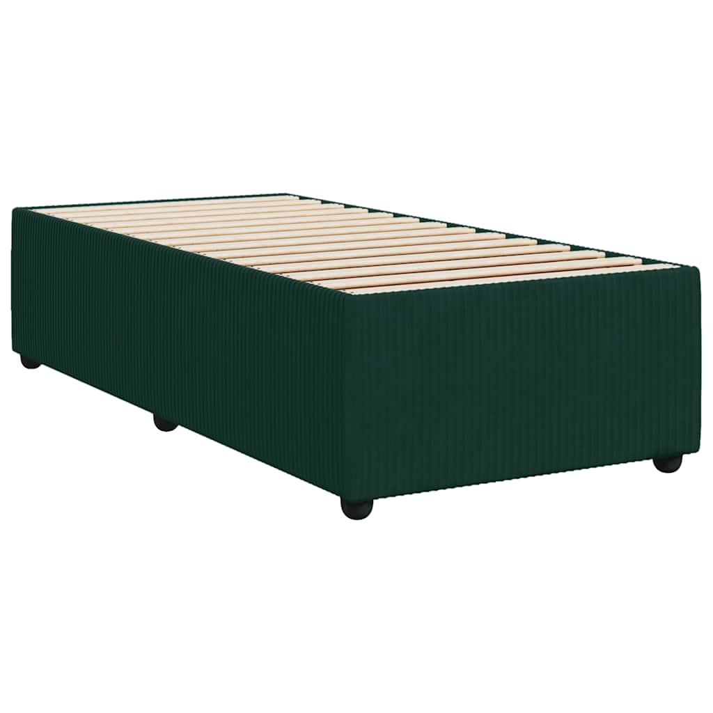 Box spring krevet s madracem tamnozeleni 100x200 cm baršunasti