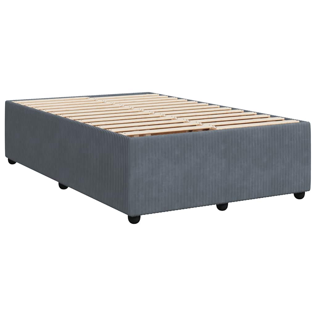 Krevet box spring s madracem tamnosivi 120 x 190 cm baršun