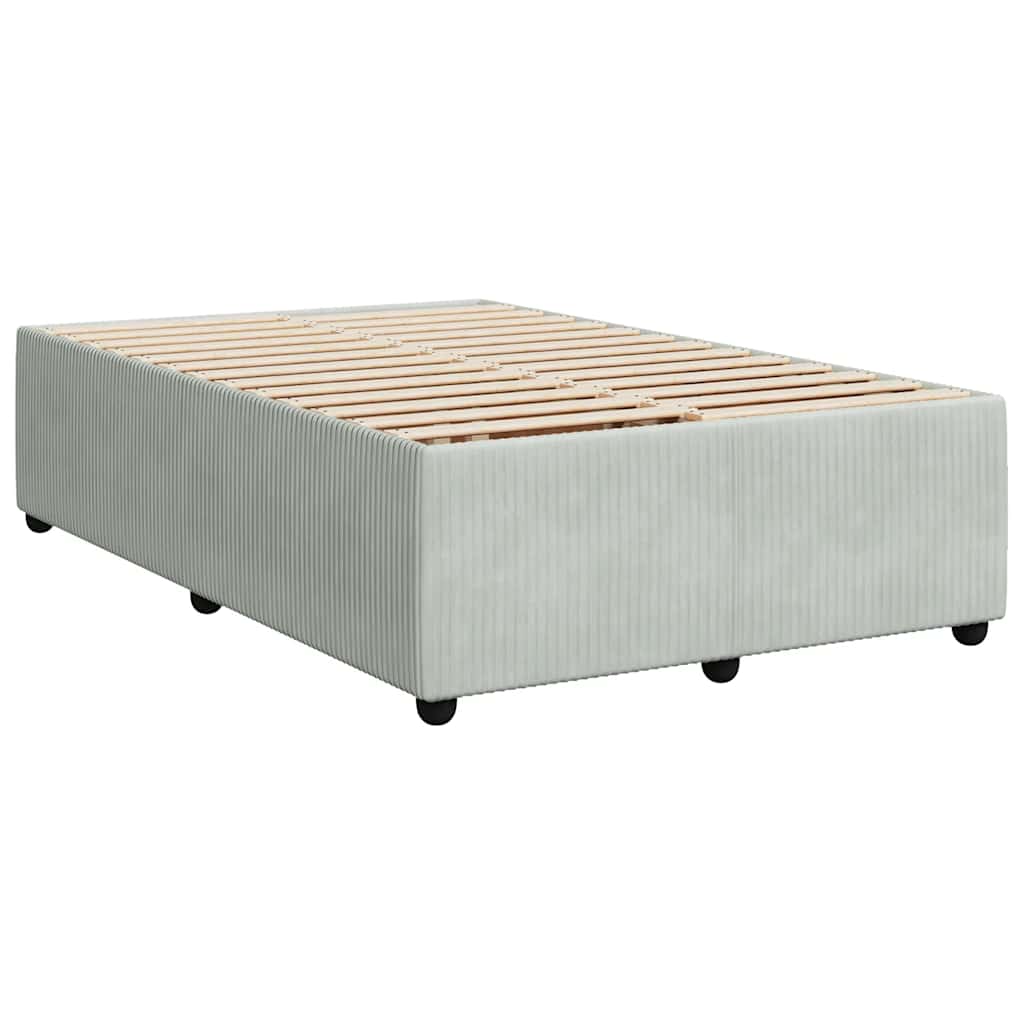 Box spring krevet s madracem svjetlosivi 120x200 cm baršunasti