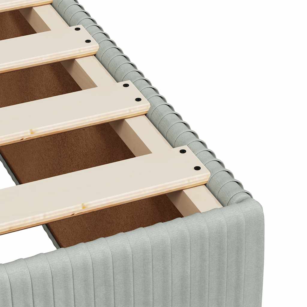 Box spring krevet s madracem svjetlosivi 120x200 cm baršunasti