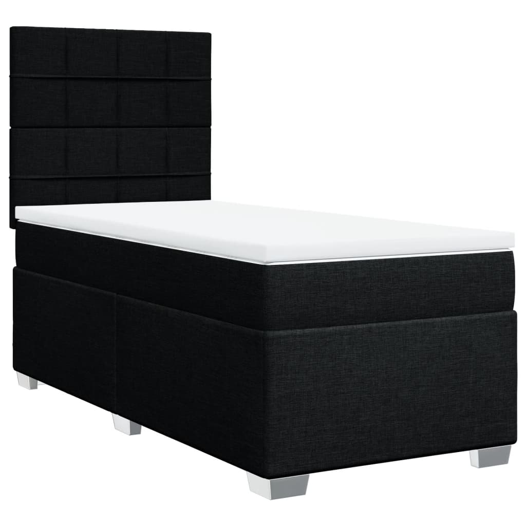 Box spring krevet s madracem crni 80 x 200 cm od tkanine