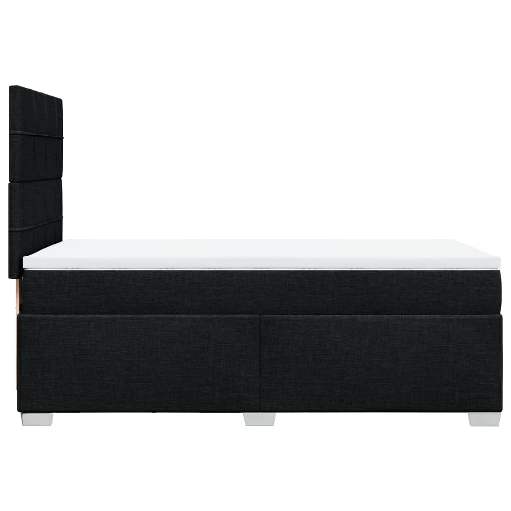 Box spring krevet s madracem crni 80 x 200 cm od tkanine