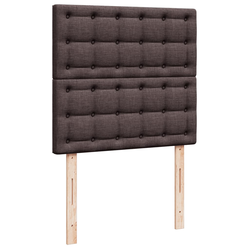 Krevet s oprugama i madracem tamnosmeđi 90 x 200 cm od tkanine