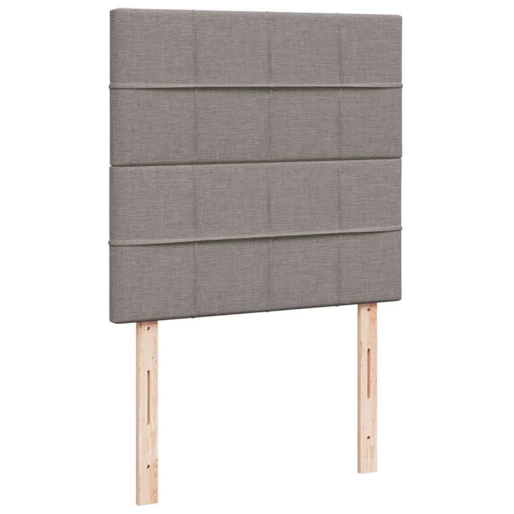 Krevet s oprugama i madracem smeđesivi 100 x 200 cm od tkanine