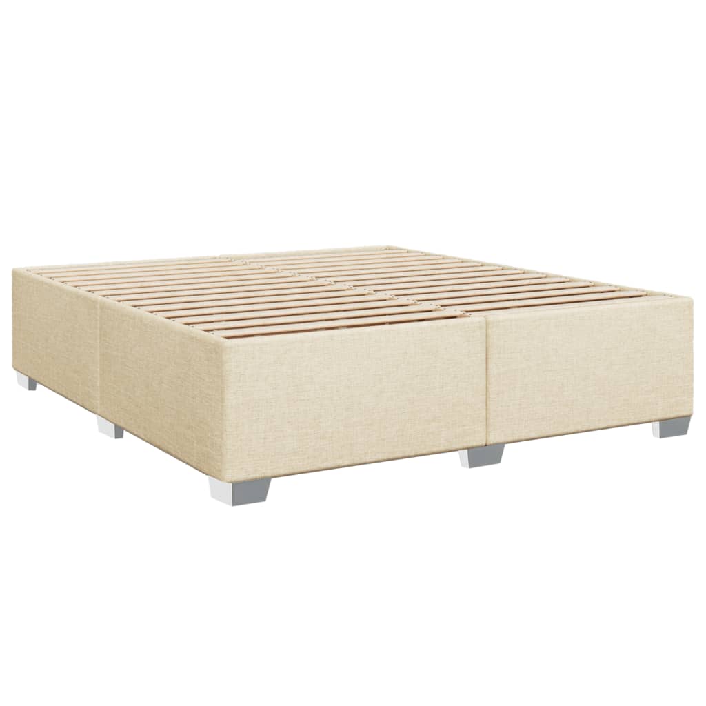 Krevet s oprugama i madracem krem 180x200 cm od tkanine