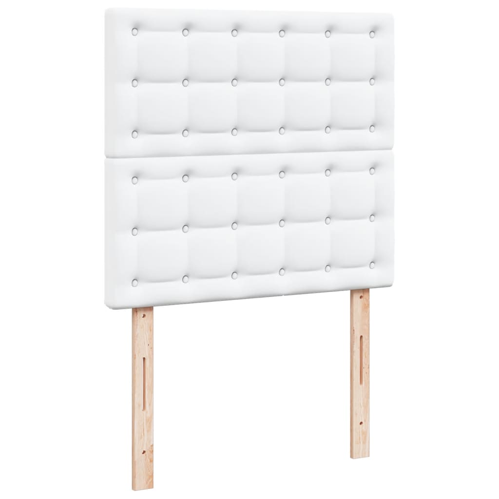 Krevet s oprugama i madracem bijeli 80 x 200 cm od umjetne kože