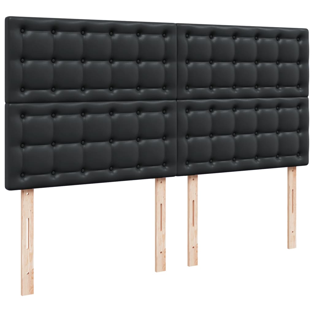 Krevet s oprugama i madracem crni 180 x 200 cm od umjetne kože