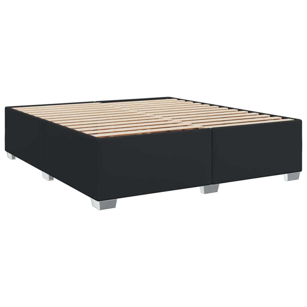 Krevet s oprugama i madracem crni 180 x 200 cm od umjetne kože