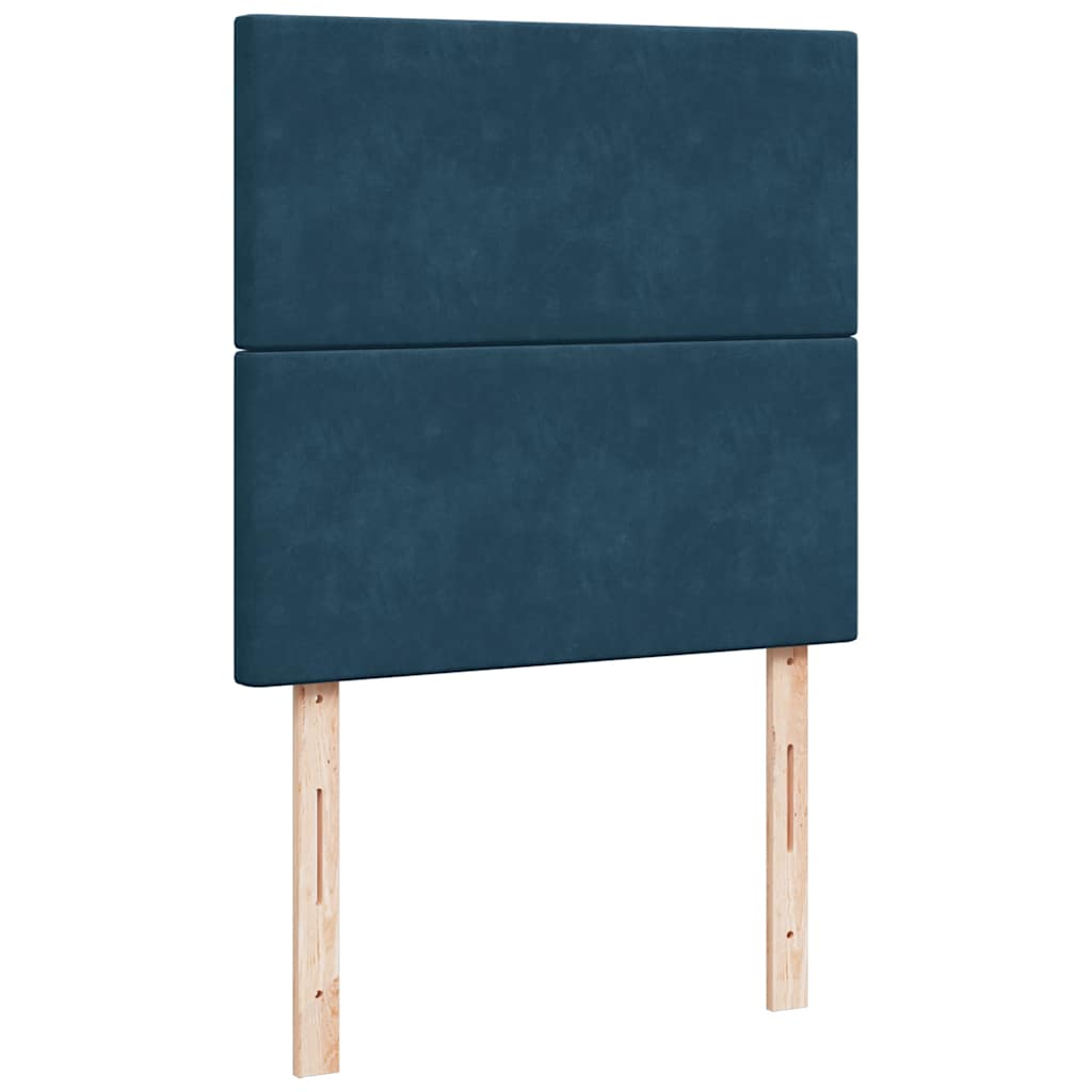 Box spring krevet s madracem plavi 80 x 200 cm baršunasti