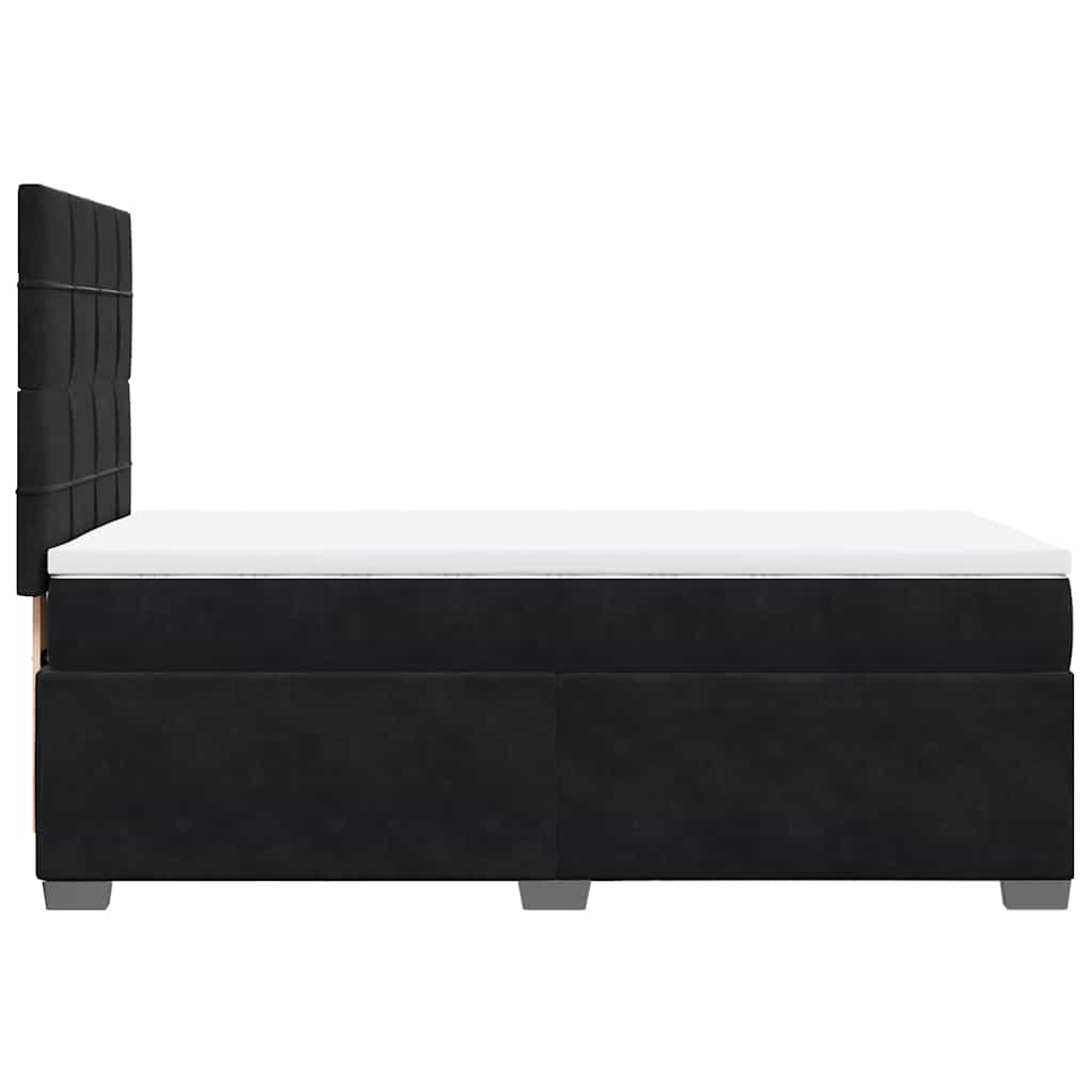 Box spring krevet s madracem crni 80 x 200 cm baršunasti