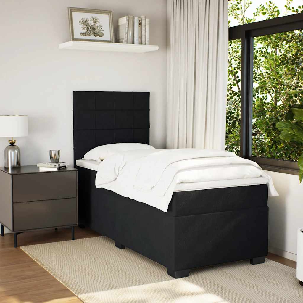 Box spring krevet s madracem crni 80 x 200 cm baršunasti