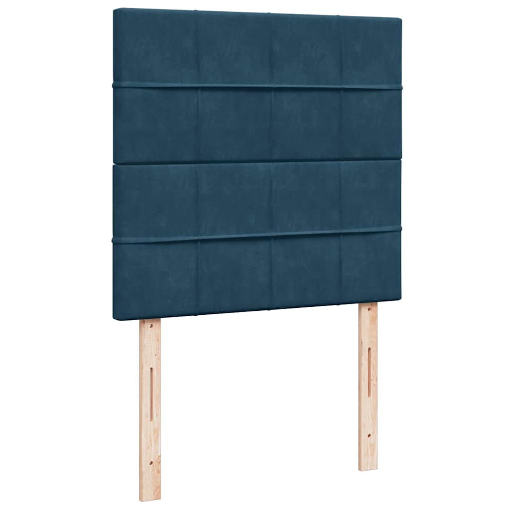 Box spring krevet s madracem plavi 80 x 200 cm baršunasti