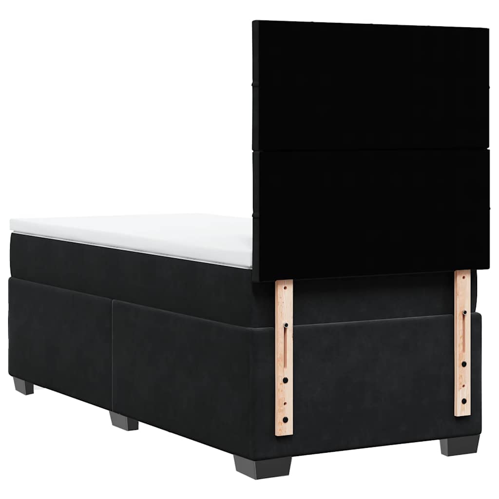 Box spring krevet s madracem crni 90x190 cm baršunasti
