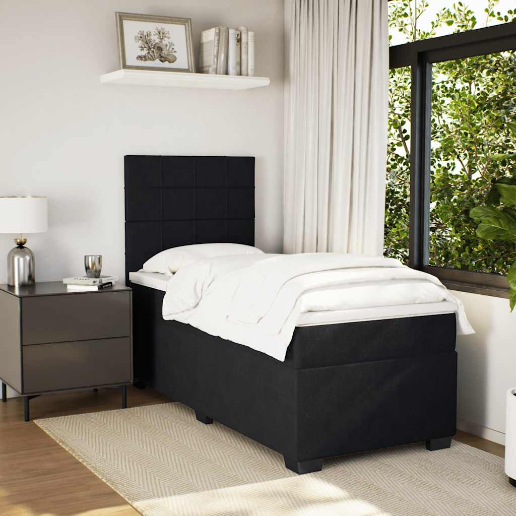 Box spring krevet s madracem crni 90x190 cm baršunasti