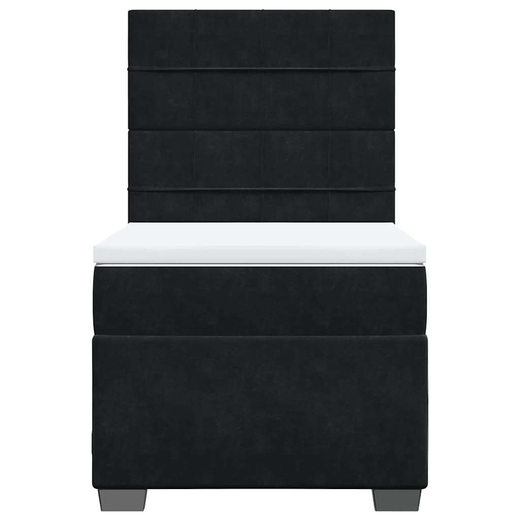 Box spring krevet s madracem crni 90x190 cm baršunasti
