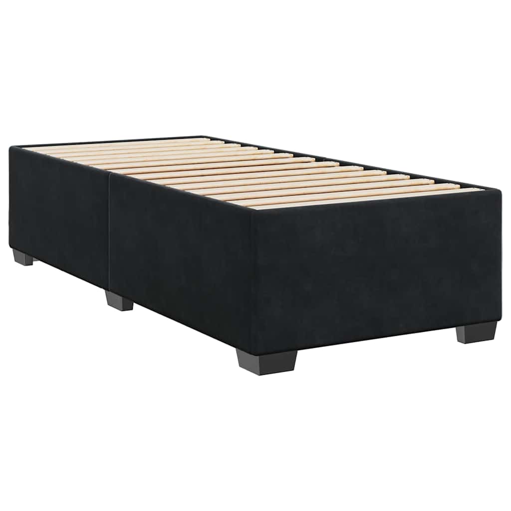 Box spring krevet s madracem crni 90x190 cm baršunasti