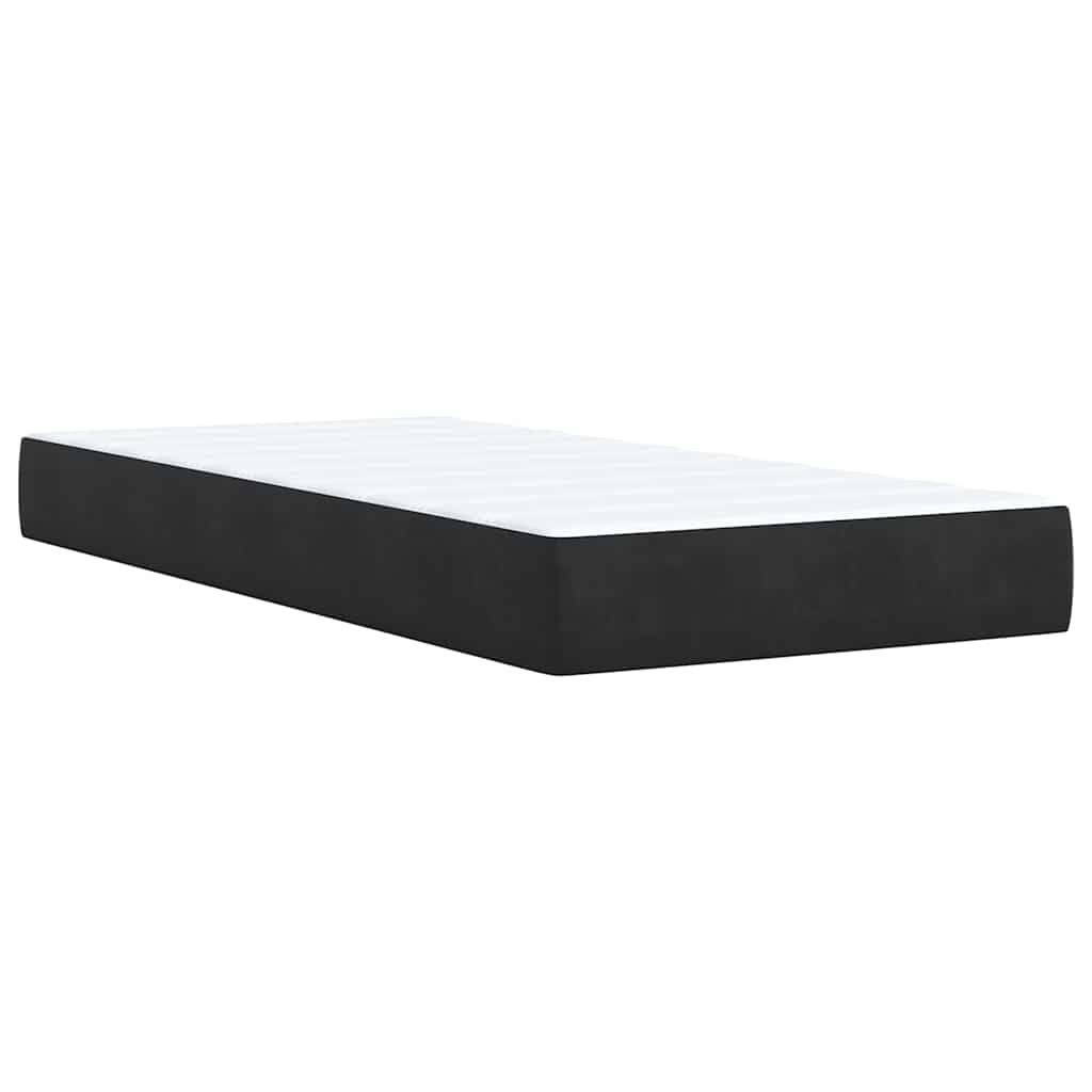 Box spring krevet s madracem crni 90x190 cm baršunasti