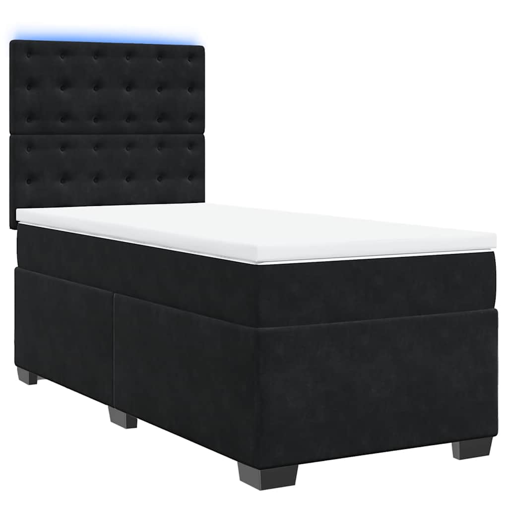 Box spring krevet s madracem crni 90x190 cm baršunasti