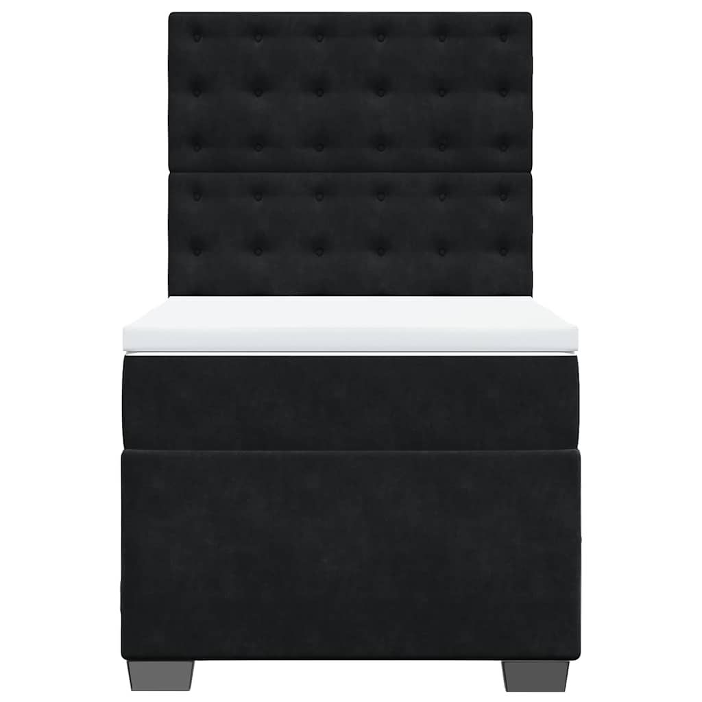 Box spring krevet s madracem crni 90x190 cm baršunasti