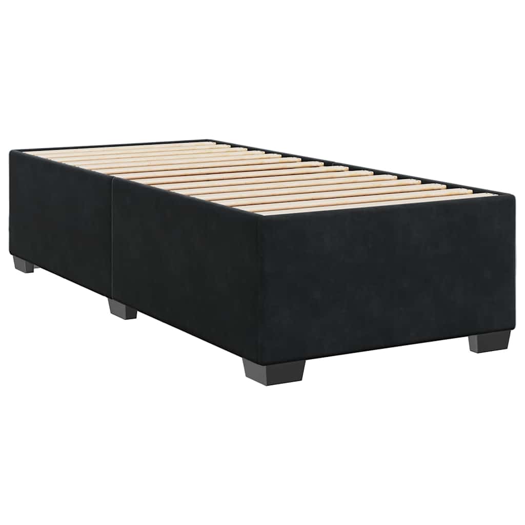 Box spring krevet s madracem crni 90x190 cm baršunasti