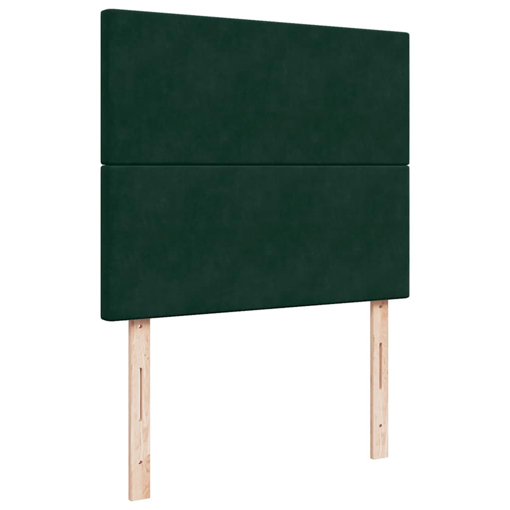 Krevet box spring s madracem tamnozeleni 120x190 cm baršunasti