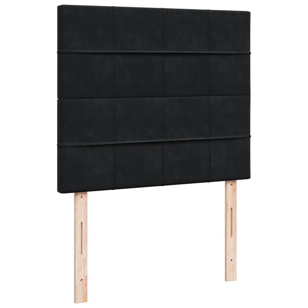 Krevet box spring s madracem crni 120 x 190 cm baršunasti