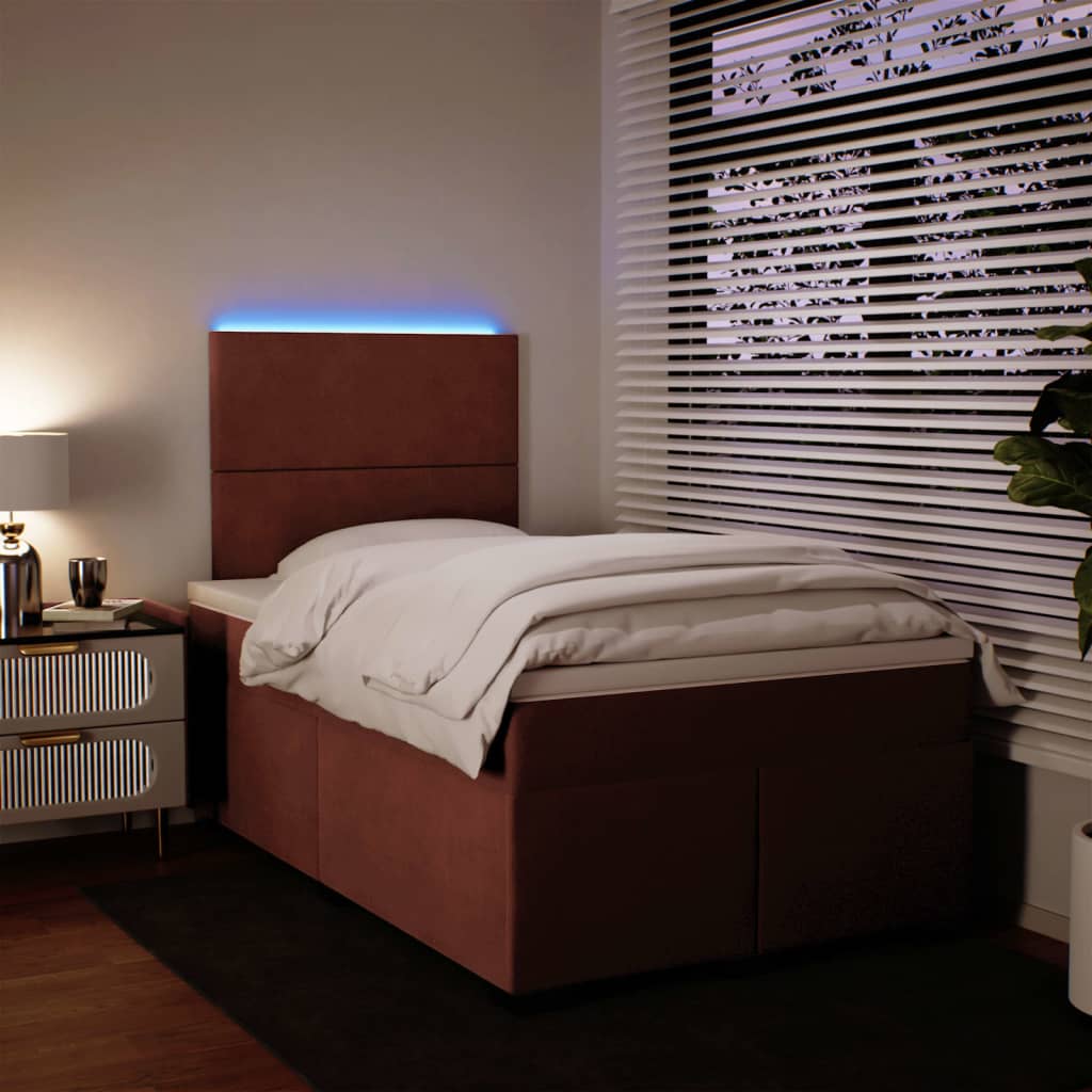 Box spring krevet s madracem ružičasti 120 x 200 cm baršunasti