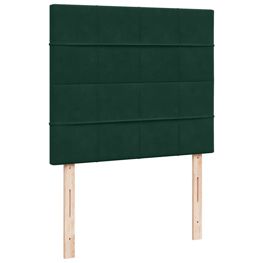 Box spring krevet s madracem tamnozeleni 120x200 cm baršunasti