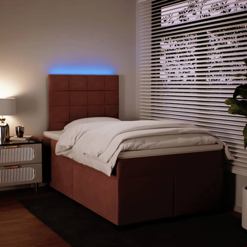 Box spring krevet s madracem ružičasti 120 x 200 cm baršunasti