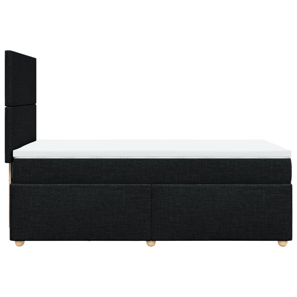 Box spring krevet s madracem crni 90x190 cm od tkanine