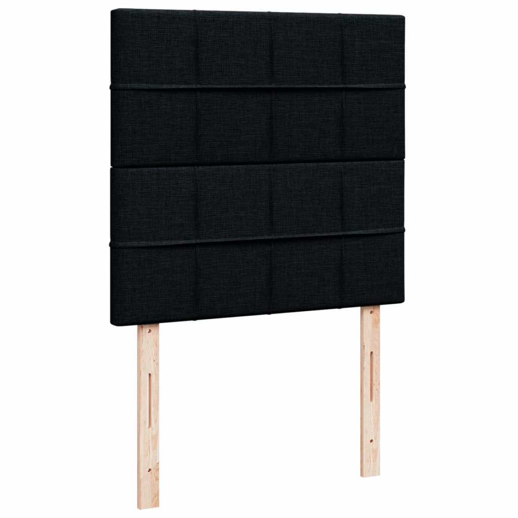 Box spring krevet s madracem crni 90x190 cm od tkanine