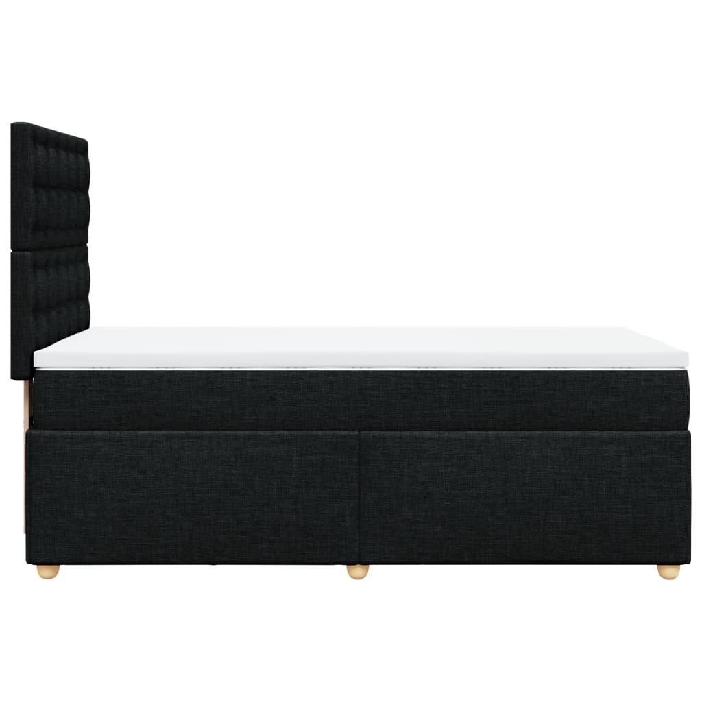 Box spring krevet s madracem crni 90x190 cm od tkanine