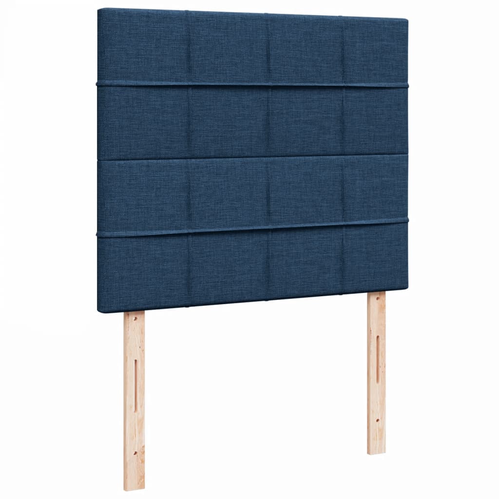 Krevet s oprugama i madracem plavi 120 x 190 cm od tkanine