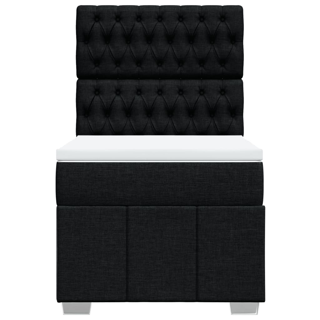 Box spring krevet s madracem crni 80 x 200 cm od tkanine