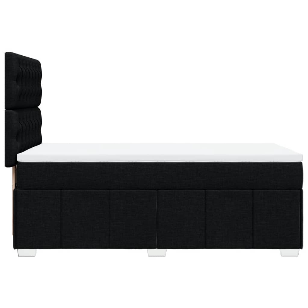 Box spring krevet s madracem crni 80 x 200 cm od tkanine